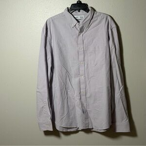 Old Navy Men Classic Everyday Shirt Button Down Shirt‎ Lilac Regular Fit size XL